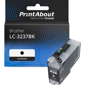 PrintAbout - LC-3237BK - Inktcartridge - Zwart - Geschikt voor Brother