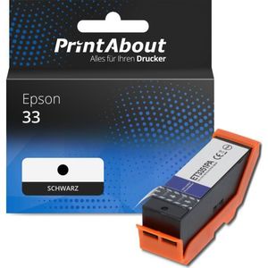 PrintAbout - C13T33314012 - Inktcartridge - Zwart - Geschikt voor Epson