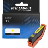 PrintAbout - Inktcartridge 33 - Geel - Geschikt voor Epson