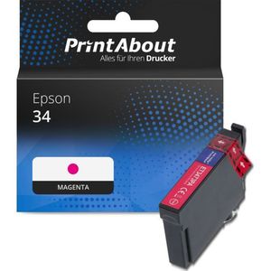 PrintAbout - C13T34634010 - Inktcartridge - Magenta - Geschikt voor Epson