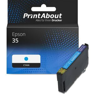 PrintAbout - Inktcartridge 35 - Cyaan - Geschikt voor Epson