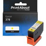 PrintAbout huismerk Inktcartridge 378 (C13T37844010) Geel Geschikt voor Epson