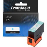 PrintAbout huismerk Inktcartridge 378 (C13T37854010) Licht-cyaan Geschikt voor Epson
