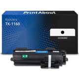 PrintAbout huismerk Toner TK-1160 Zwart Geschikt voor Kyocera