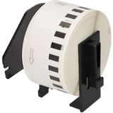 PrintAbout huismerk Etiket DK-22225 Zwart op wit (38  mm) Geschikt voor Brother