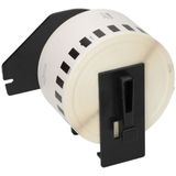 PrintAbout huismerk Etiket DK-22225 Zwart op wit (38  mm) Geschikt voor Brother
