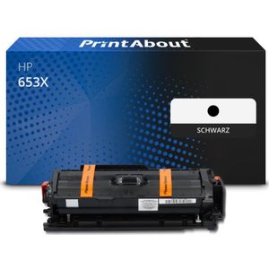 PrintAbout - Toner 653X - Zwart - Hoge Capaciteit - Geschikt voor HP
