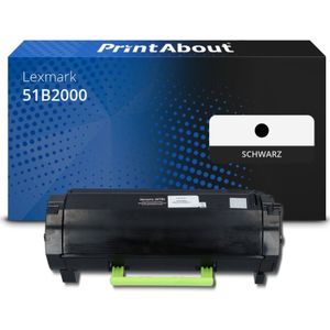 PrintAbout huismerk Toner 51B2000 (512) Zwart Geschikt voor Lexmark