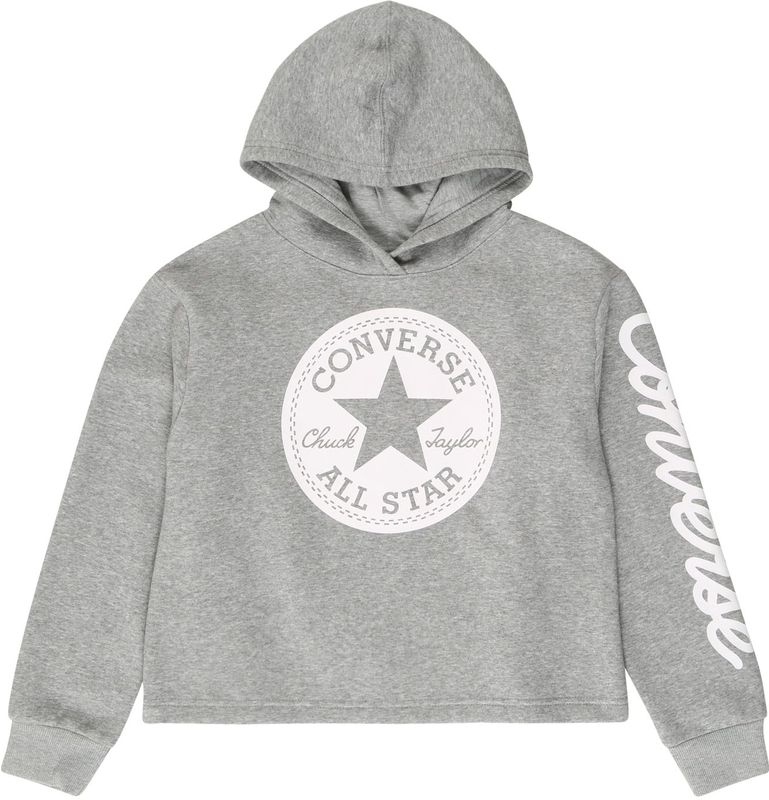 Converse Kids Chuck Patch Crop Hoodie Grijs