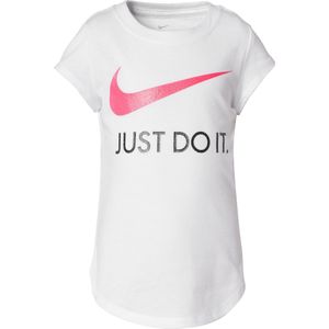 T-Shirt met Korte Mouwen voor kinderen Nike Swoosh JDI Wit