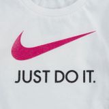 T-Shirt met Korte Mouwen voor kinderen Nike Swoosh JDI Wit