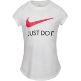 T-Shirt met Korte Mouwen voor kinderen Nike Swoosh JDI Wit