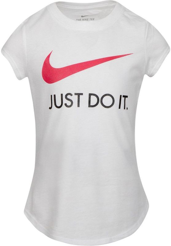 T-Shirt met Korte Mouwen voor kinderen Nike Swoosh JDI Wit