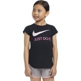 T-Shirt met Korte Mouwen voor kinderen Nike Swoosh JDI Zwart
