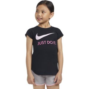 T-Shirt met Korte Mouwen voor kinderen Nike Swoosh JDI Zwart