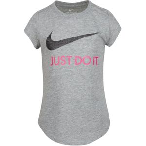 Nike - T-shirt - Grijs - Katoen - Korte Mouwen
