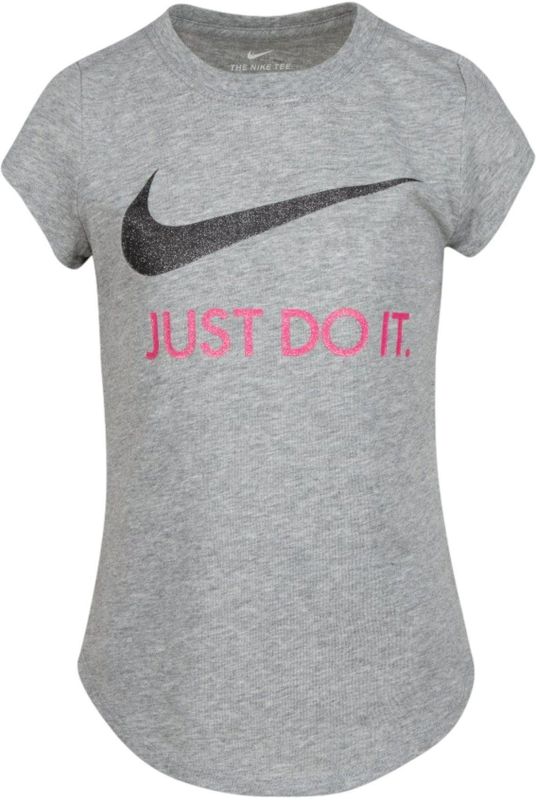 Nike - T-shirt - Grijs - Katoen - Korte Mouwen