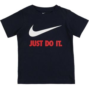 T-shirt - Donkerblauw - 100% Katoen - Logoprint - Ronde Hals - Korte Mouwen