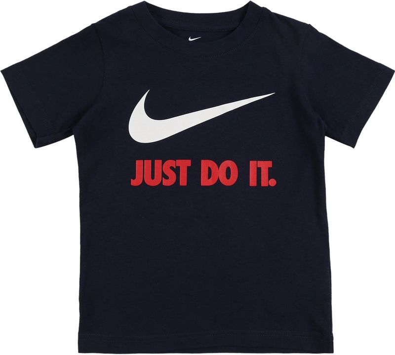 T-shirt - Donkerblauw - 100% Katoen - Logoprint - Ronde Hals - Korte Mouwen