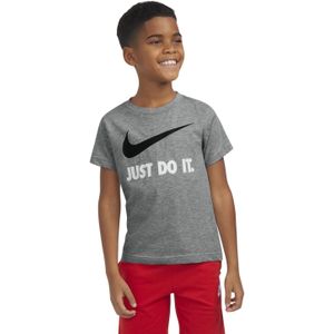 Nike - NKB Swoosh JDI T-shirt - Grijs - Katoen - Korte Mouwen