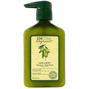 CHI Olive Organics - Hair & Body Shampoo - Body Wash 340ml. - Normale shampoo vrouwen - Voor Alle haartypes - 340 ml - Normale shampoo vrouwen - Voor Alle haartypes