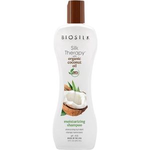 BioSilk Silk Therapy Coconut Oil Moisturizing Shampoo | 355 ml | Voor droog en pluizig haar