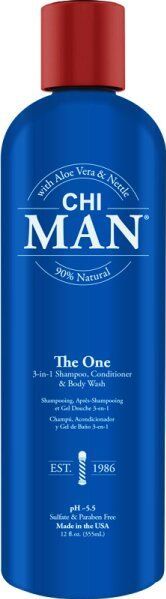 CHI Man The One - 3 in 1 Shampoo, Conditioner & Body Wash Douchegel 355 ml