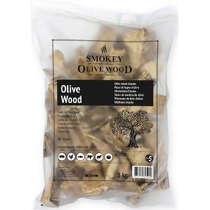 Smokey Olive Wood - Chunks - 5kg Olijfhout - voor de BBQ en Smoker - grote brokken ø 5cm-10cm