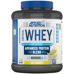 Applied nutrition - Critical Whey - Eiwitten / Proteine Shake - 2000 Gr - 66 Doseringnen -  Lemon Cheesecake Smaak