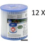 Intex - H-Filterpatroon - 12 Stuks - Filtercardridge