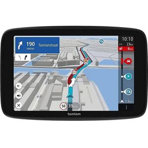 TomTom-vrachtwagennavigatiesysteem GO Expert Plus (HD-scherm van 6 inch, POI's en routes voor grote voertuigen, TomTom Traffic inbegrepen, wereldkaarten, visuele aanwijzingen, USB-C)