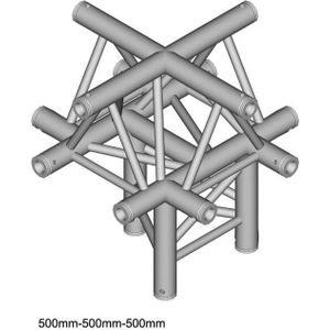 Duratruss DT 33/2-C52-XU driehoek truss 5-weg kruis apex up