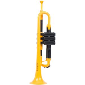 pTrumpet Plastic trompet met 3C en 5C mondstuk en draagtas - Bb Student - Geel