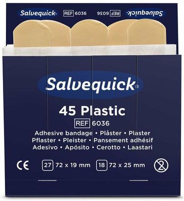 Salvequick - 6036 - Navulling - 45 Plastic Pleisters