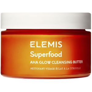 ELEMIS Superfood AHA Glow Cleansing Butter, sulfaatvrije gezichtsreiniger om op te lichten, gezichtsreinigingsbalsem voor een gezonde, dieptereinigende boterbalsem voor het voeden van de huid, 90 ml