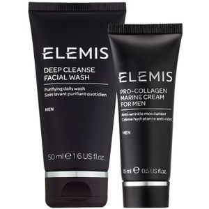 Elemis Men's kit: Elemis Deep Cleanse facial wash 50ml + Elemis Pro-Collagen Marine cream moisturiser for Men 15ml