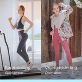 Jofairee - Perfect Shaper - Sportlegging - Zwart/Roze - 2-pack, Hoge Taille, Corrigerende Shapewear