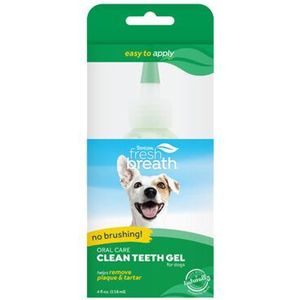 TropiClean Fresh Breath Clean Teeth Zahnpflege-Gel für Hunde -  Sparpaket: 2 x 118 ml