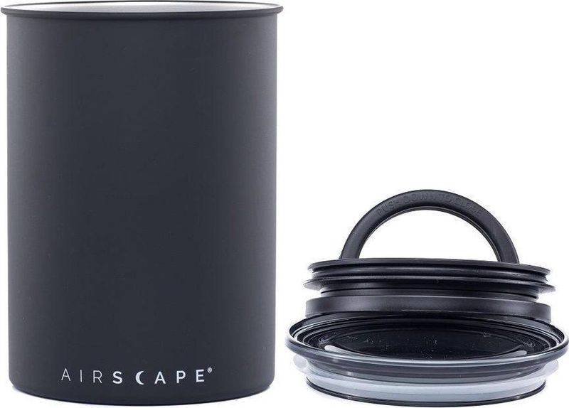 Planetary Design - Airscape Classic - Voorraadpot - Mat Zwart - 500 gram - Luchtdicht en Vers