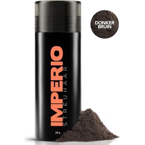 IMPERIO Premium Haarvezels Donkerbruin - Kaalheid Mannen - Alopecia Vrouwen - 100% Onzichtbaar