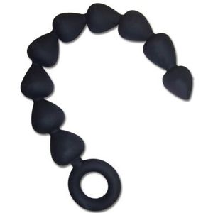 S&M Zwarte Siliconen Anaal Beads - Plug