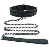 Middernacht Kanten Halsband en Riem Sportsheets SS520-03