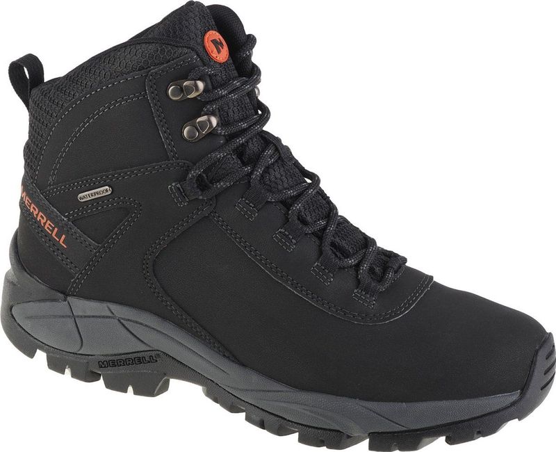 Merrell Vego Mid Leren Wp-wandelschoenen Zwart Man
