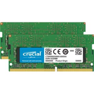 Crucial 32GB Kit (16GBx2) DDR4 2400 MT/s (PC4-19200) CL17 DR SODIMM 260pin werkgeheugen voor Mac CT2K16G4S24AM