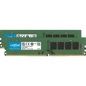 Crucial RAM 16GB Kit (2x8GB) DDR4 3200MHz CL22 (of 2933MHz of 2666MHz) Desktopgeheugen CT2K8G4DFRA32A