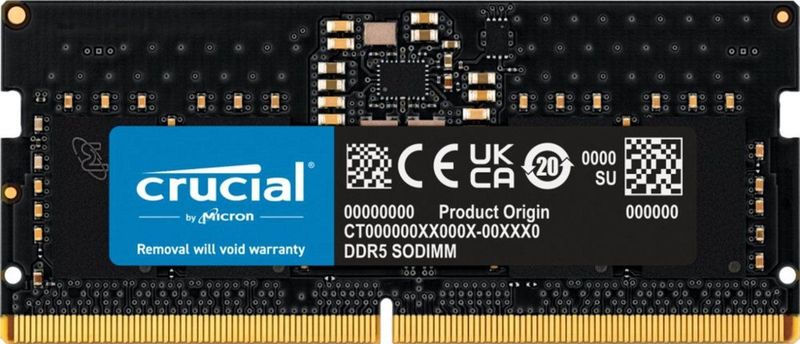 Crucial - Laptopgeheugen - CT8G48C40S5 - 8GB - DDR5 - SODIMM - 4800MHz - 1 x 8 GB