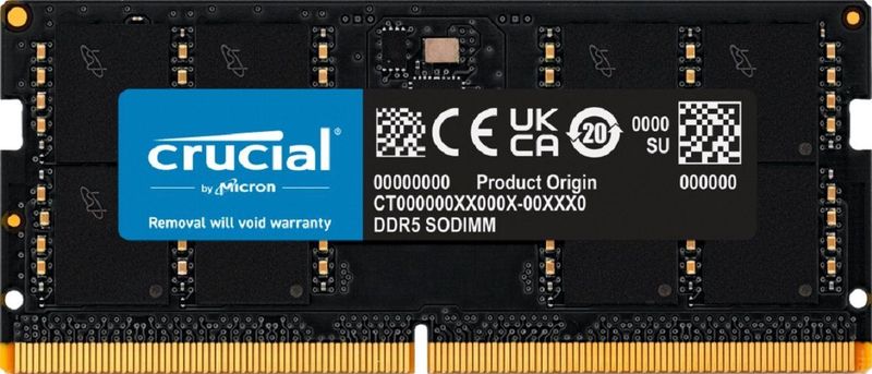 Crucial Laptopgeheugen CT32G48S5 32GB DDR5 SODIMM 4800MHz 1 x 32 GB