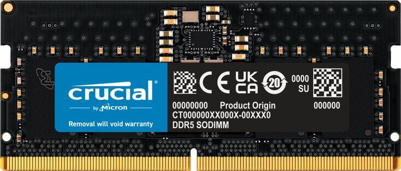 Crucial 8GB (1x8GB) DDR5-5600 CL 46 SO-DIMM RAM Notebook Speicher geheugenmodule 5600 MHz ECC