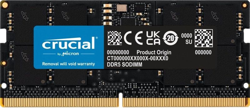 Crucial Laptopgeheugen - CT16G56C46S5 - 16GB - DDR5 - SODIMM - 5600MHz