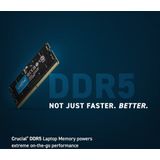 Crucial DDR5 RAM 32GB 5600MHz SODIMM, Arbeitsspeicher für Laptop/Notebook, Mini PC, Hochleistungs-RAM (auch 5200MHz / 4800MHz), CL46 - CT32G56C46S5